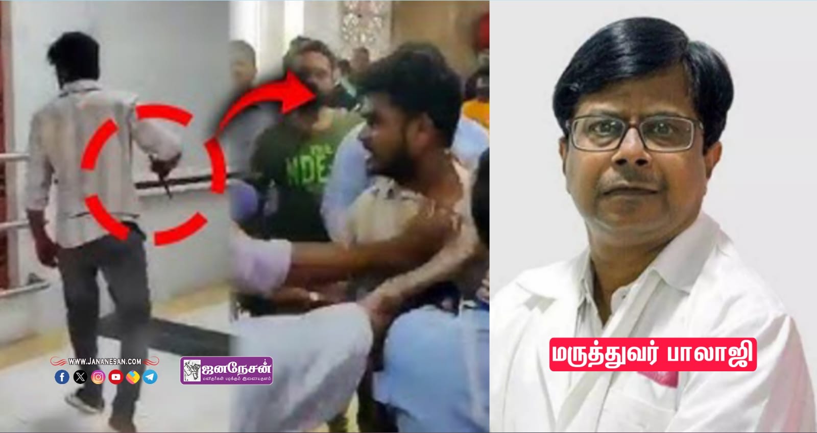 டாக்டரை கத்தியால் குத்திய இளைஞர் –  5 பிரிவுகளின் கீழ் வழக்குப்பதிவு செய்த போலீசார்..!